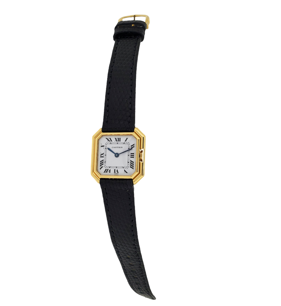 Vintage Cartier Paris Ceinture 18K Medium Size Unisex Watch, Circa 1973-1979