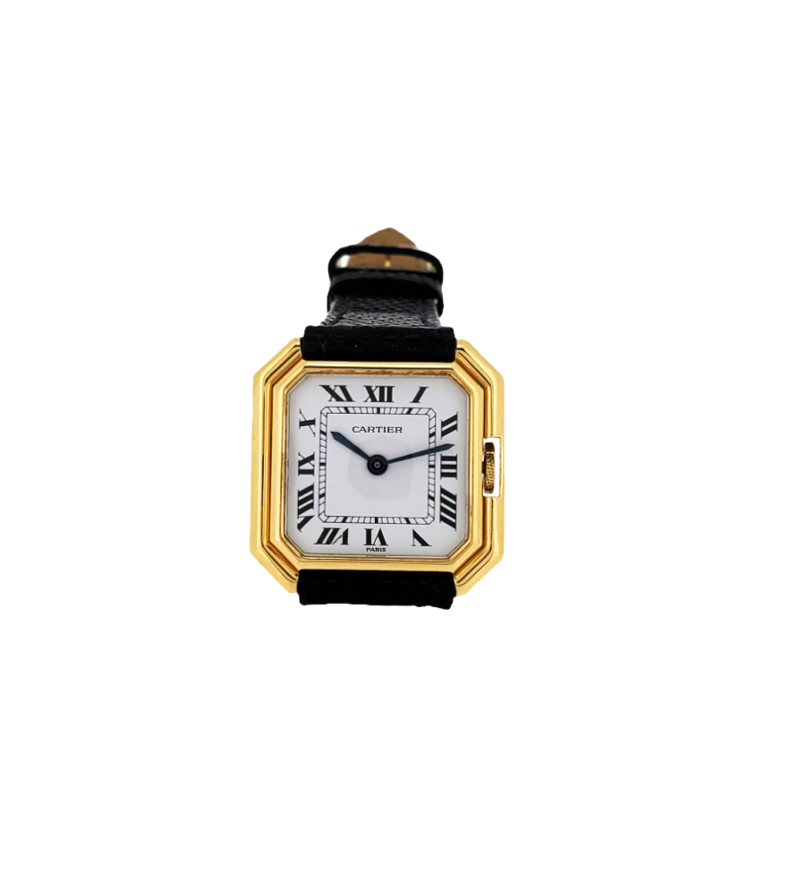 Vintage Cartier Paris Ceinture 18K Medium Size Unisex Watch, Circa 1973-1979
