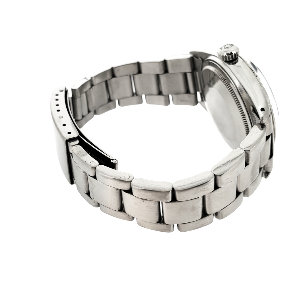 Rolex 16014 Date just Stainless Steel with White Gold fluted bezel. Circa 1979-1980