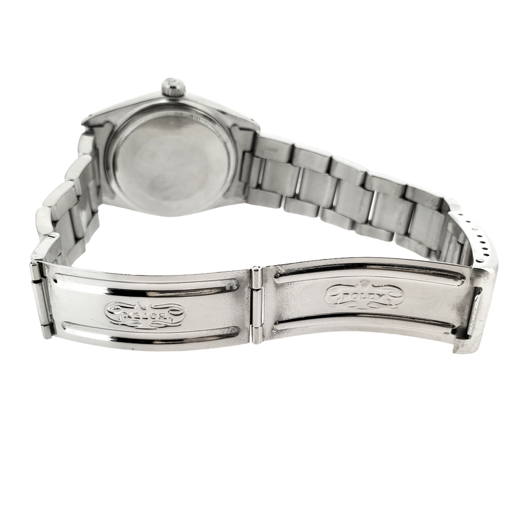 Rolex 16014 Date just Stainless Steel with White Gold fluted bezel. Circa 1979-1980
