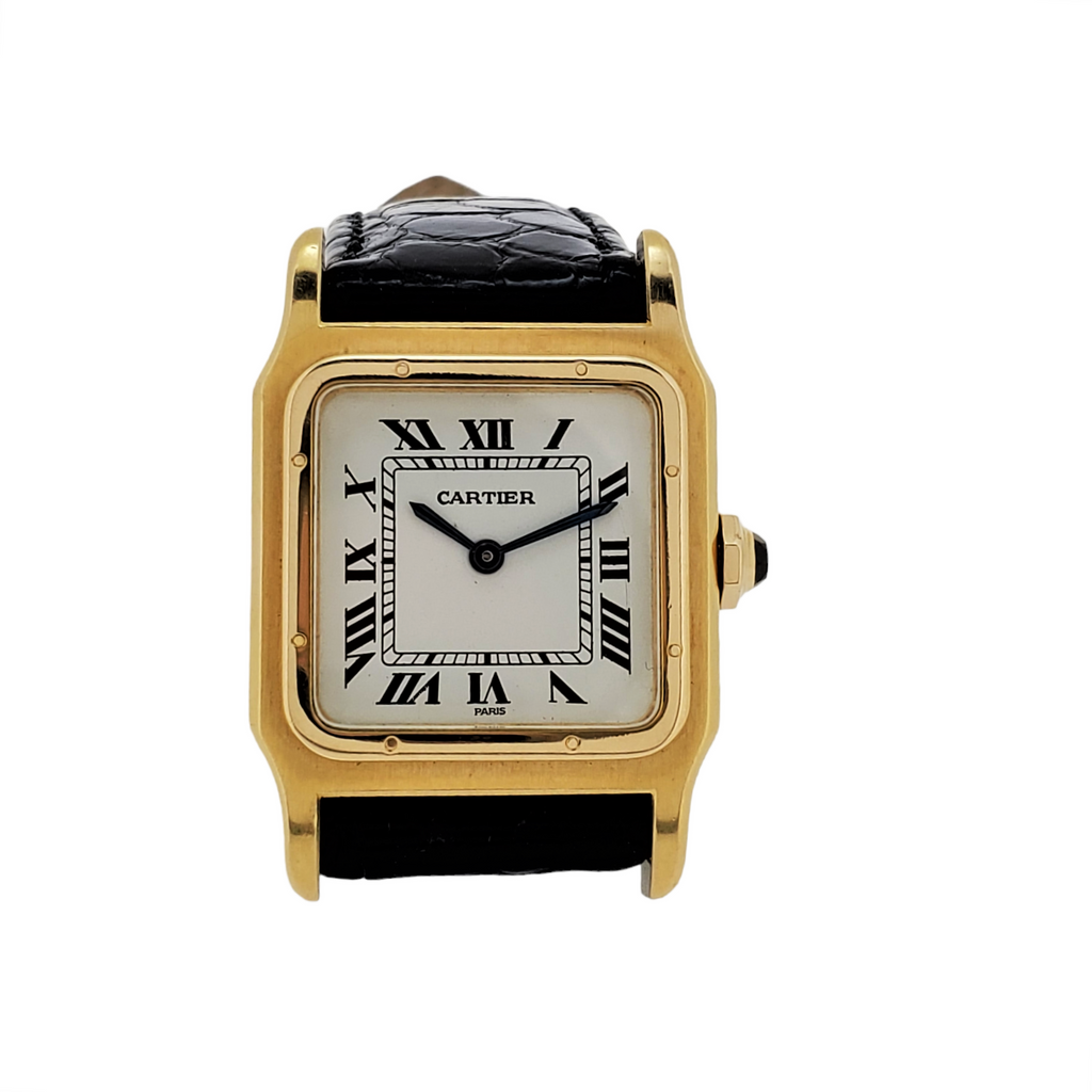 Cartier Paris Vintage Santos Dumont, Mens Large size, 26 x 39 x 6mm; Circa 1973-1980