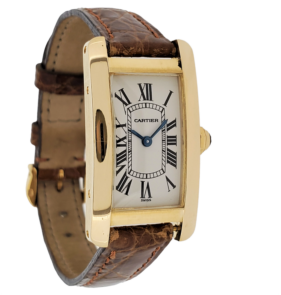 Cartier Tank Americane  MM Unisex 18K ; Discontinued. Circa 1990's