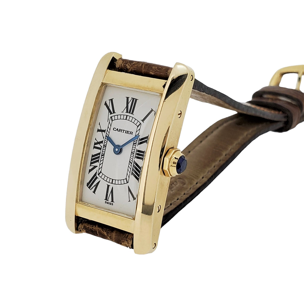 Cartier Tank Americane  MM Unisex 18K ; Discontinued. Circa 1990's