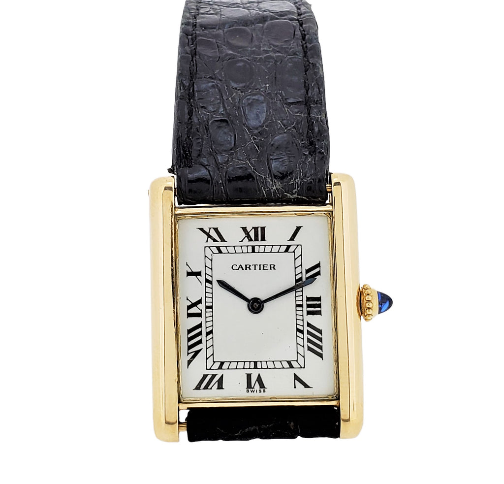 Vintage Cartier Paris Vintage Tank LC Large, "Extra Thin" Circa 1975-1980