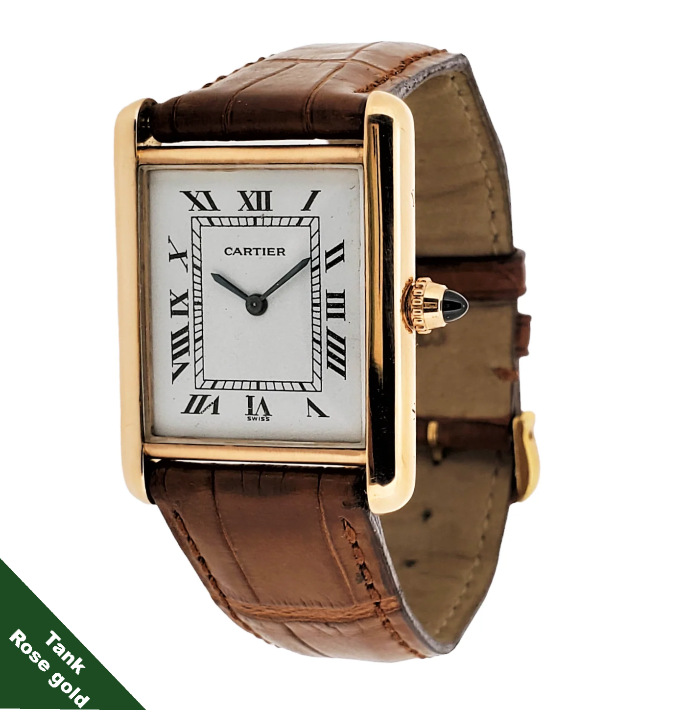 Cartier - Tank Louis Cartier Watch - Watch Pink Gold/Leather