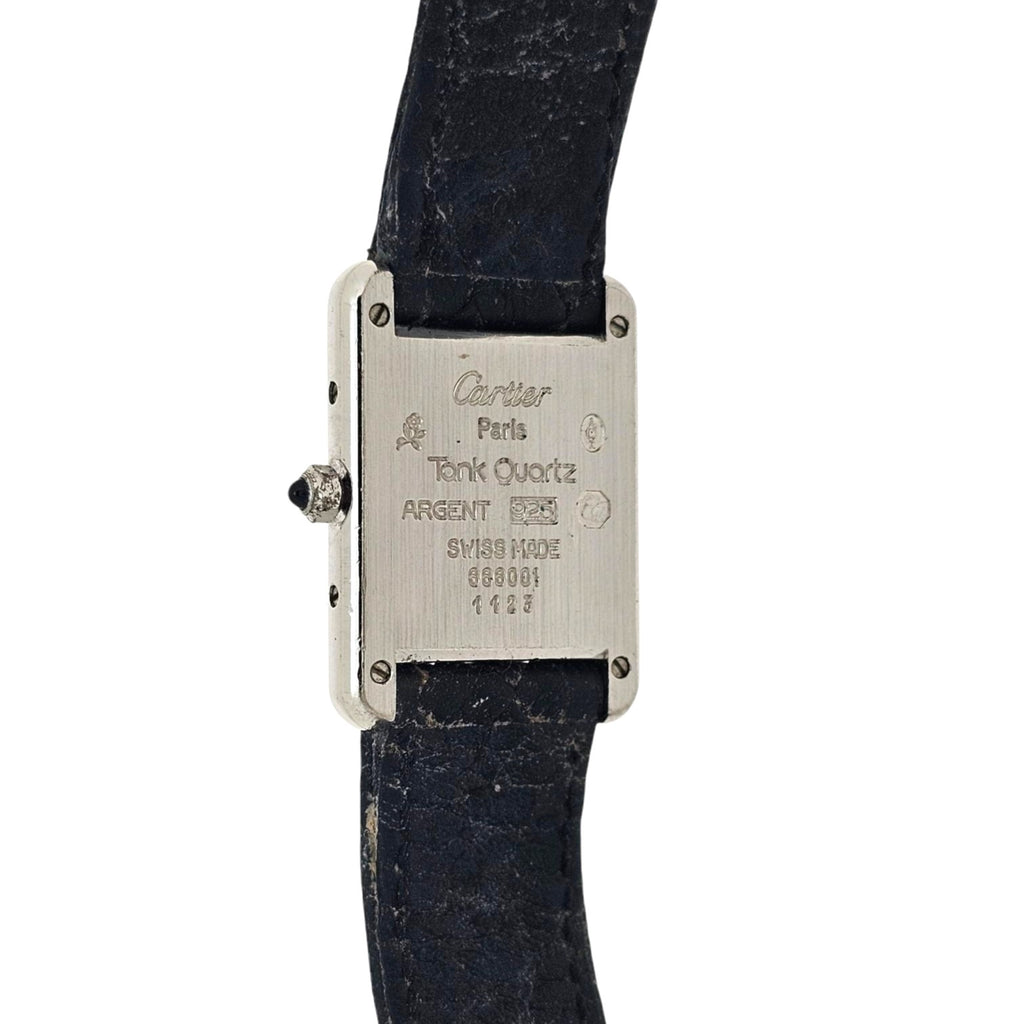 Cartier Paris Must Sterling Silver Ladies Tank Watch Vintage,  Quartz , Circa 1990's