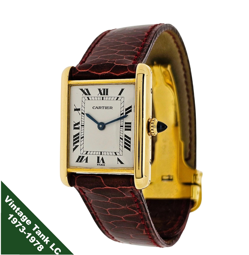 Cartier Paris Classic Tank LC GM Large Tank Watch circa 1973-1978