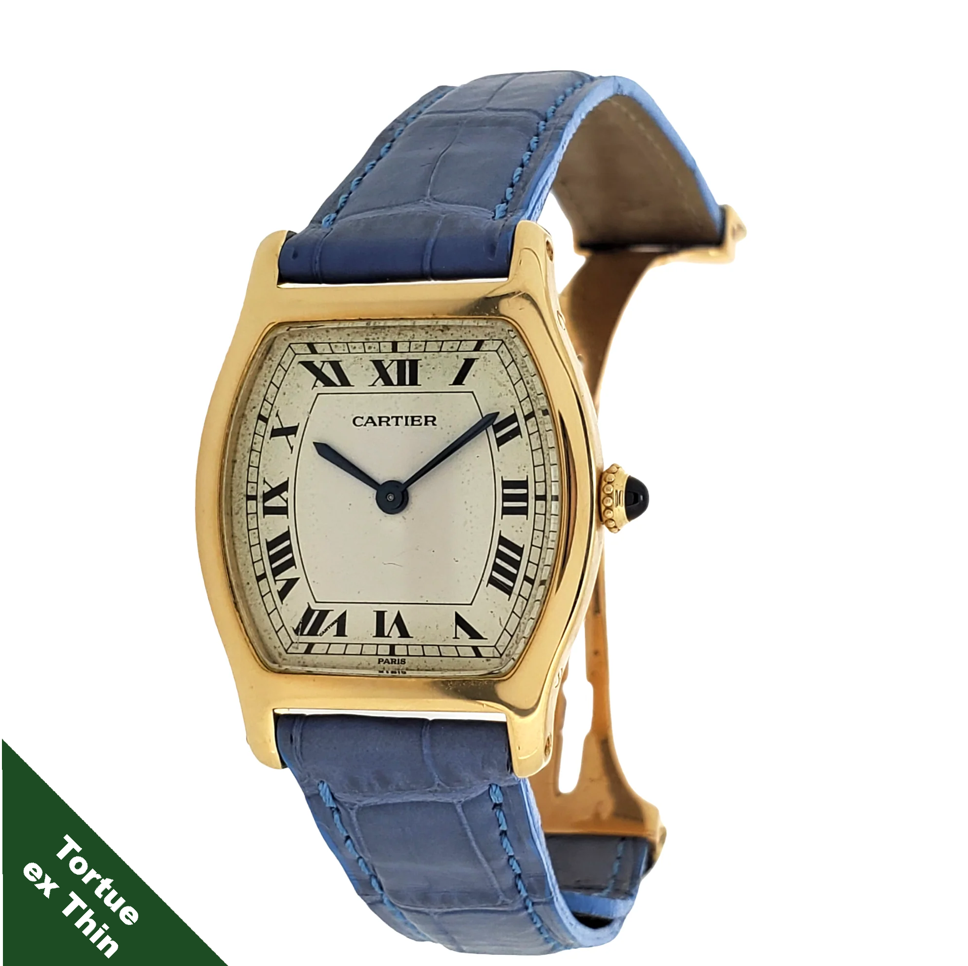 Cartier Paris Vintage Tortue LM, 18K Yellow Gold,