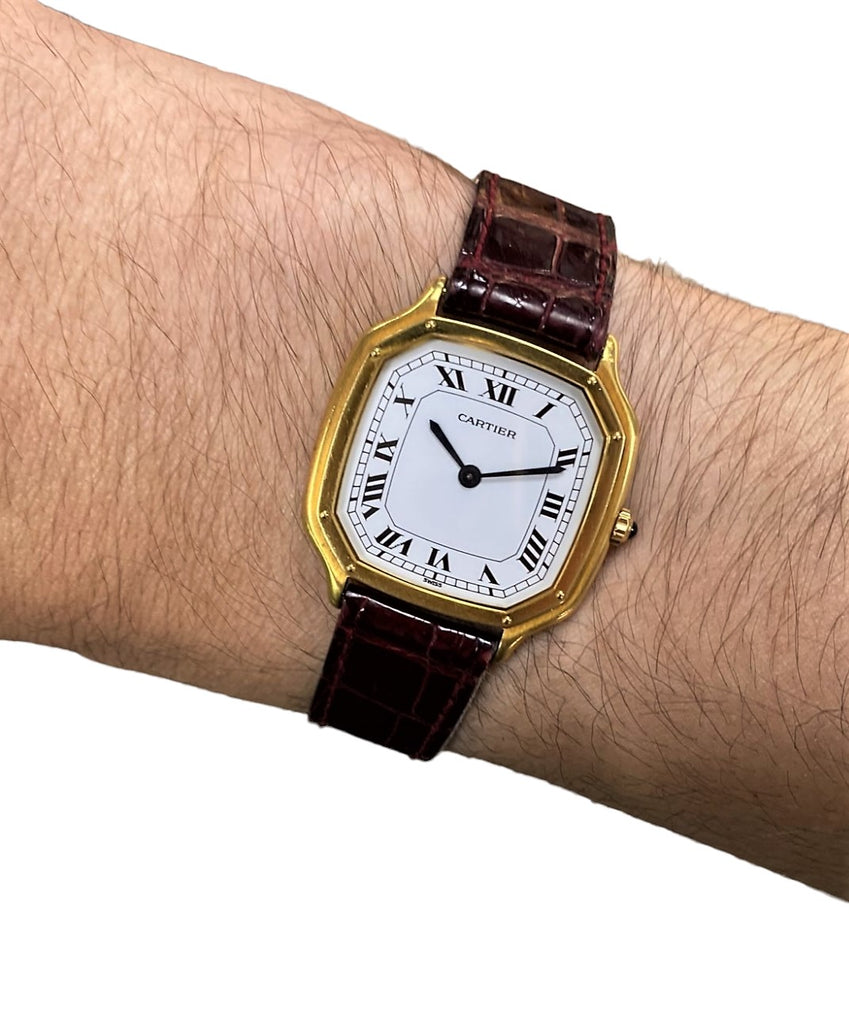 Vintage Cartier Trianon Santos Extra Thin, Large size, Circa 1978-1980