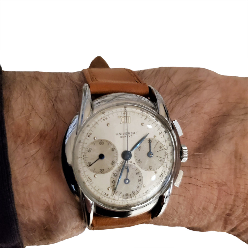 Stainless Steel Universal Geneve Compax Chronograph, Circa 1950's