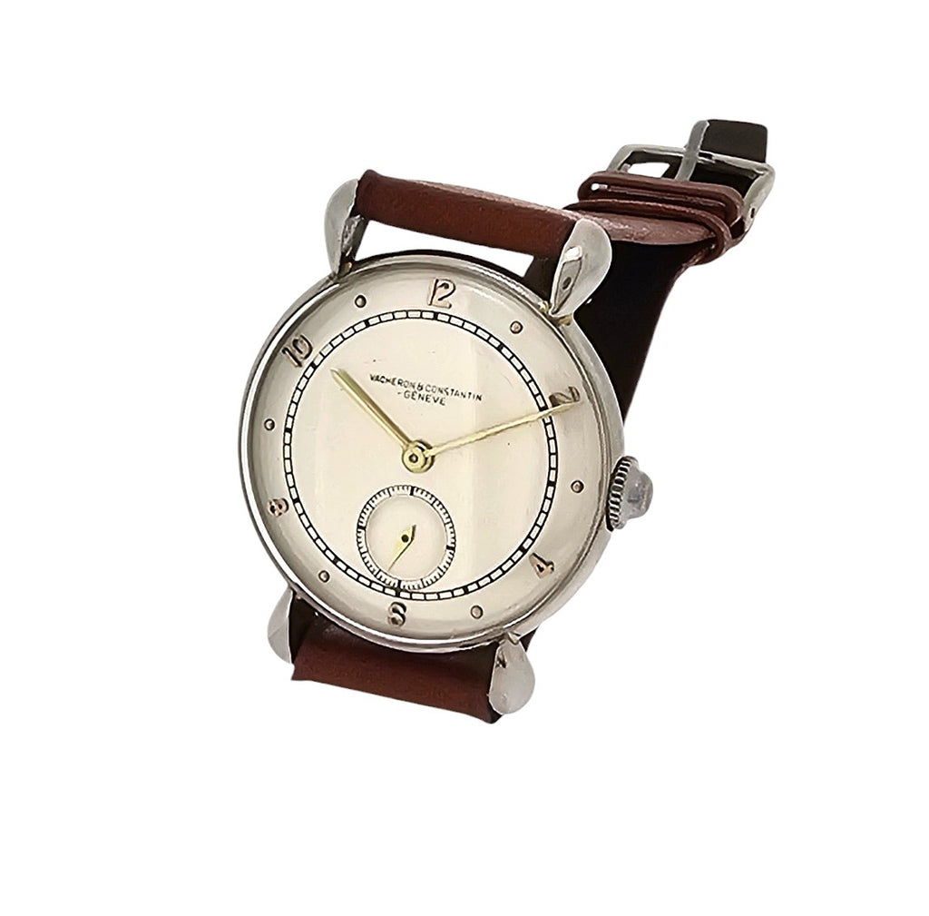 Vacheron Constatin 5387A Stainless Steel Tear Drop Lugs Watch-Unisex- Circa 1940's