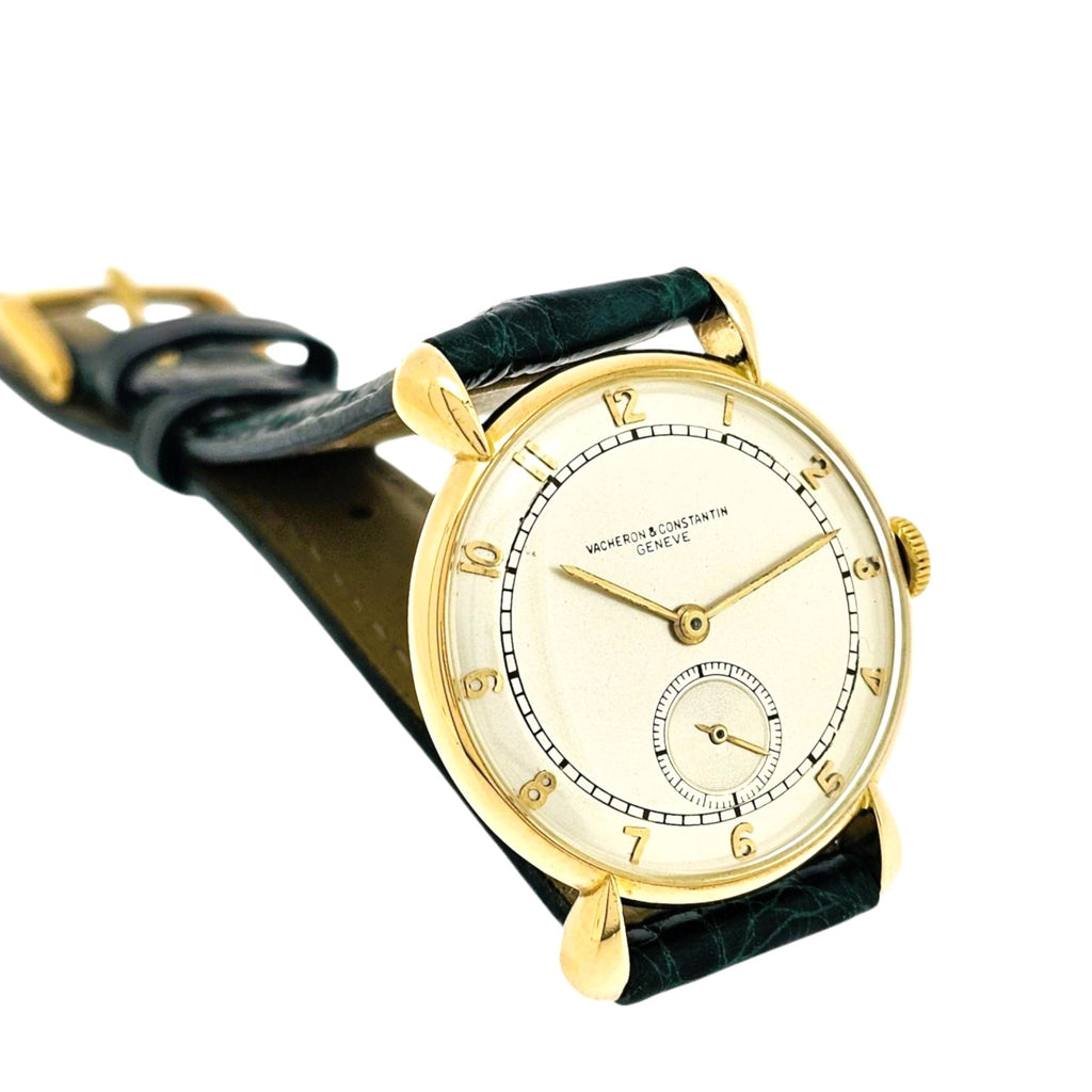 Vacheron Constatin 4126J 14K yellow gold 30mm Tear Drop Lugs; Circa 1940's