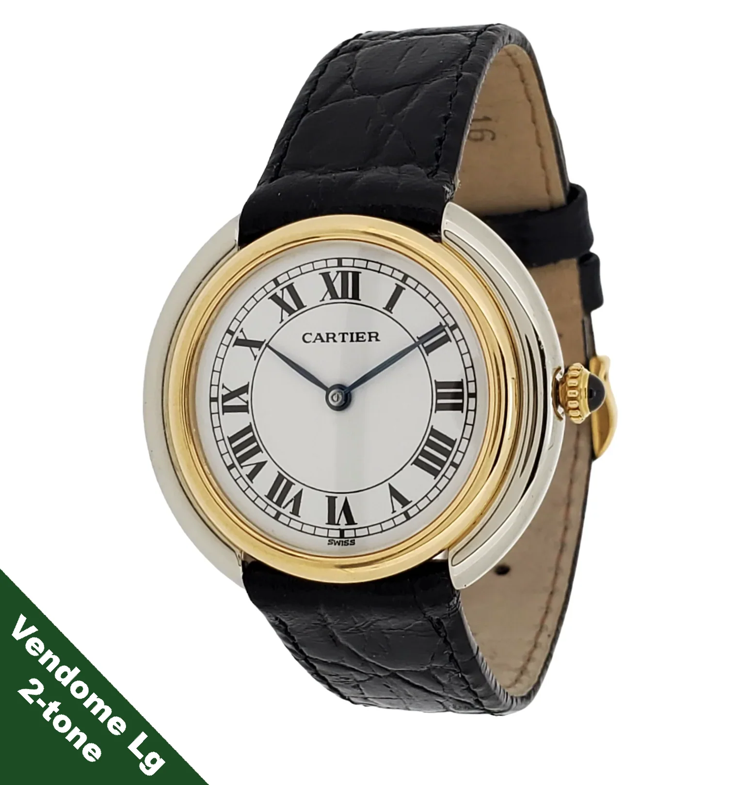 Cartier Paris Vendome 2 Tone Large Watch34mm Manual wind Circa