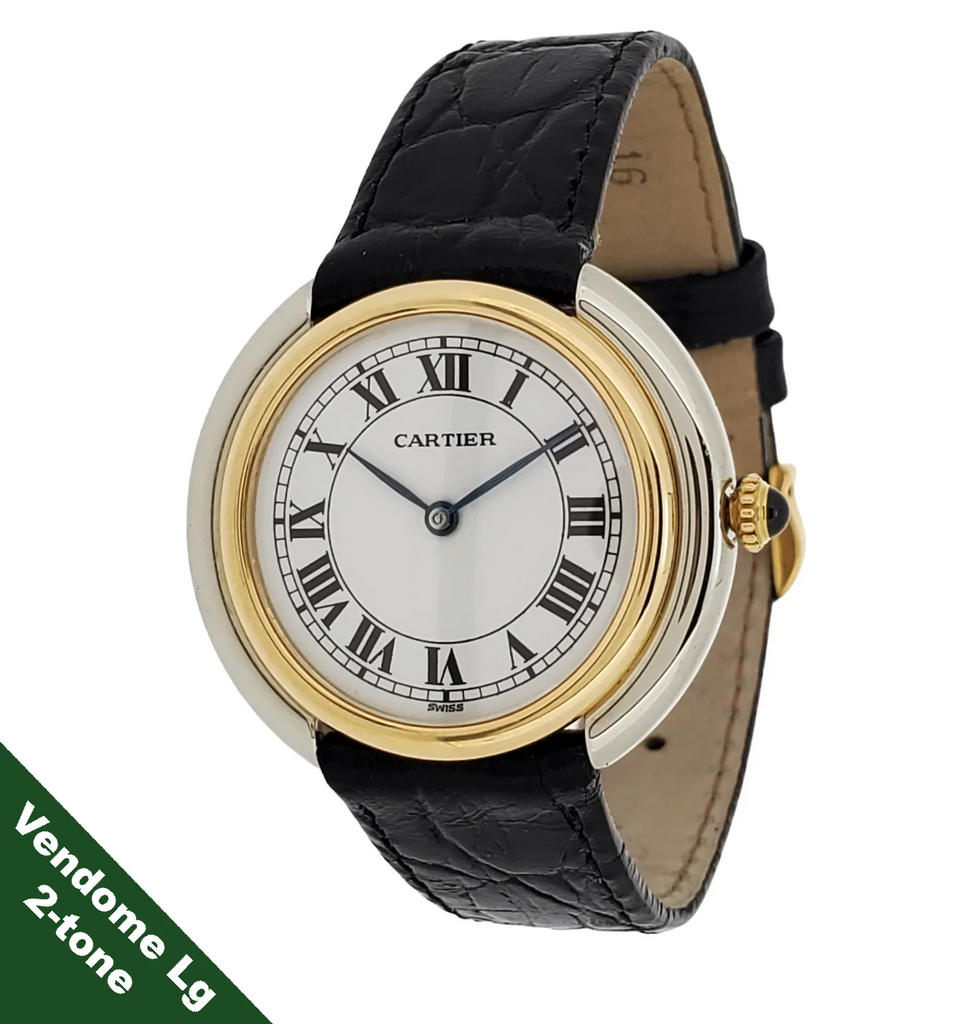 Cartier Paris Vendome LC 2-Tone Large Watch 34mm Manual wind ,Circa 1973-1976