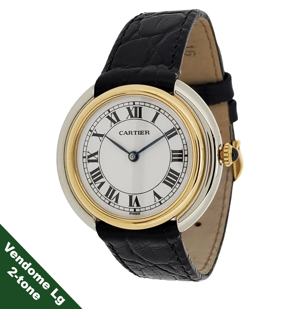 Cartier Paris Vendome 2-Tone Large Watch34mm Manual wind ,Circa 1973-1976