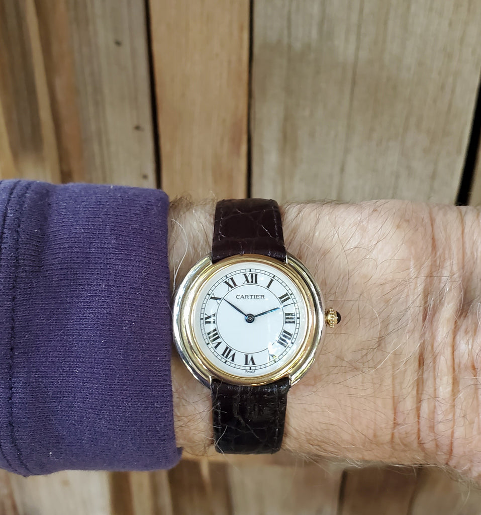 Cartier Paris Vendome LC 2-Tone Large Watch 34mm Manual wind ,Circa 1973-1976