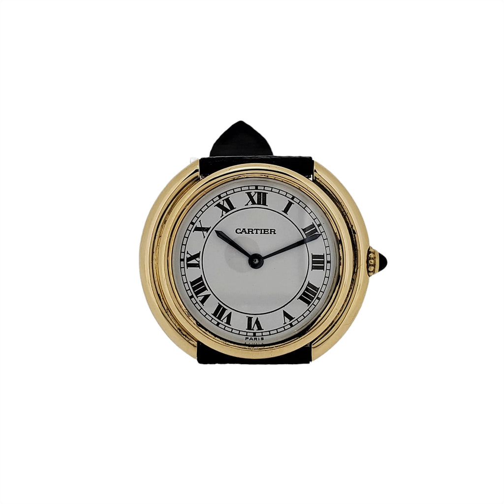 Cartier Paris Vendome Large Automatic Watch with 18K Vintage buckle,Circa 1973