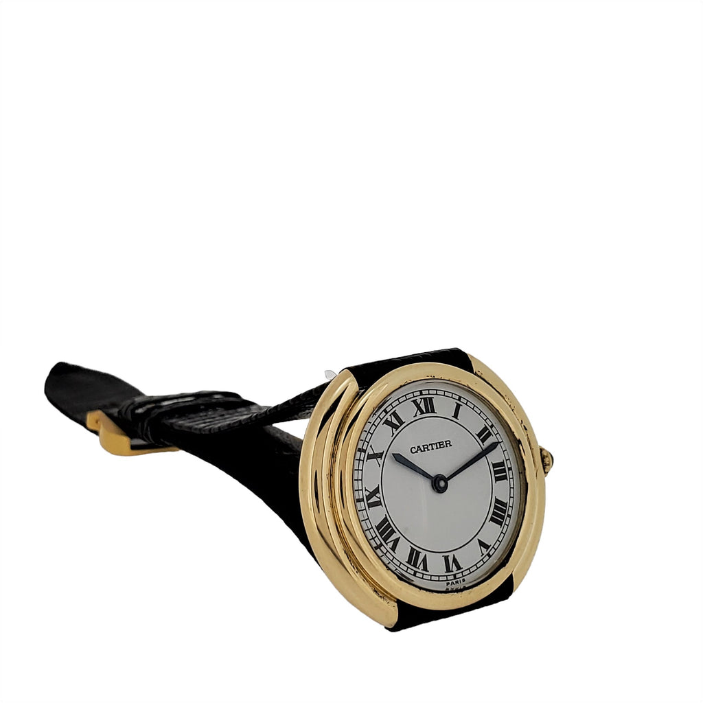 Cartier Paris Vendome Large Automatic Watch with 18K Vintage buckle,Circa 1973