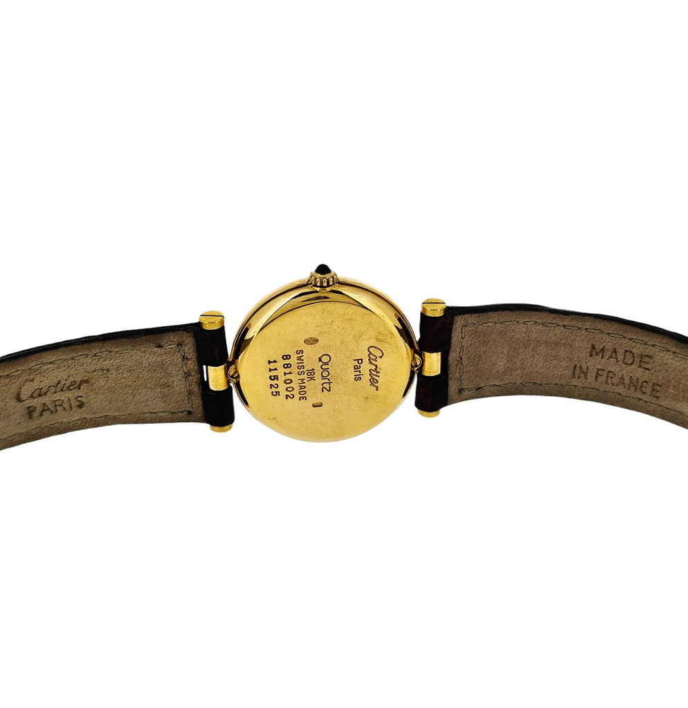 Carter Paris Vendome LC Watch pm Small,  18K yellow gold. Ref. W15042.  Cirica 1980'S
