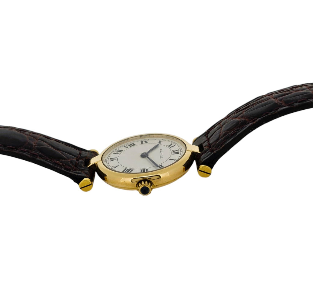 Carter Paris Vendome LC Watch pm Small,  18K yellow gold. Ref. W15042.  Cirica 1980'S