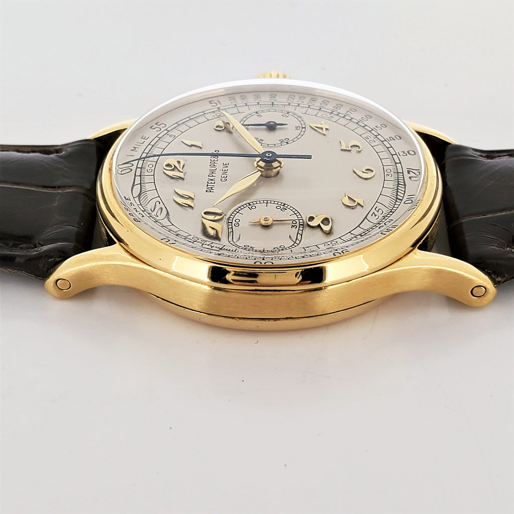 Patek Philippe 130J Original Breguet Dial Chronograph Watch circa 1944