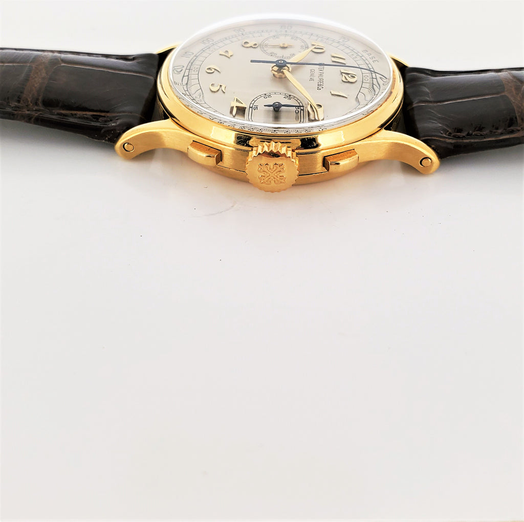 Patek Philippe 130J Original Breguet Dial Chronograph Watch circa 1944