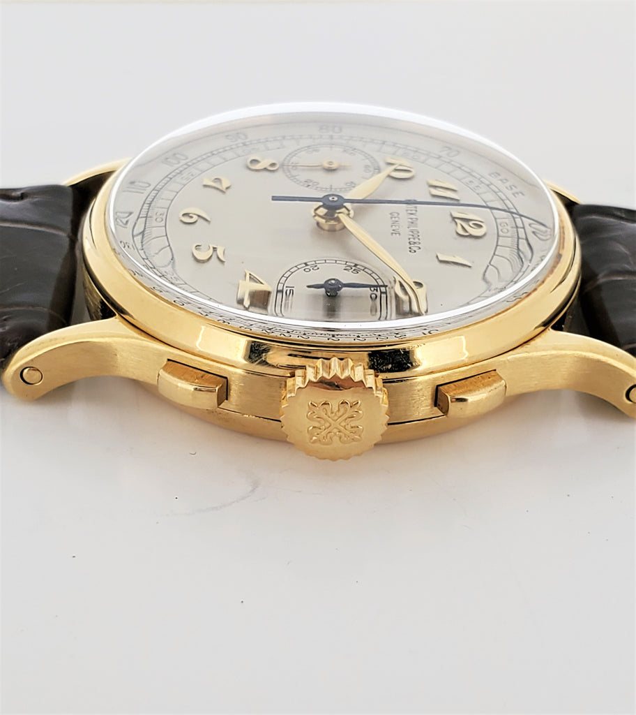 Patek Philippe 130J Original Breguet Dial Chronograph Watch circa 1944