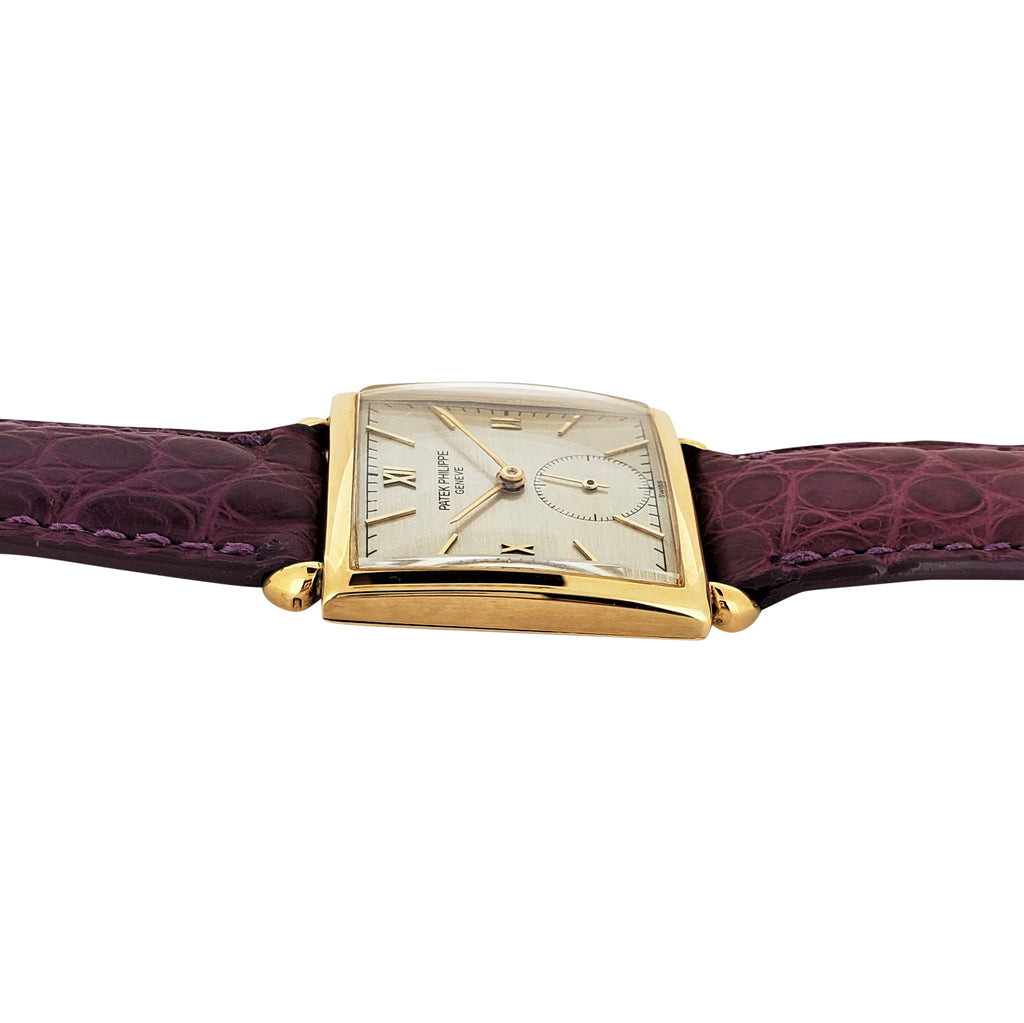 Patek Philippe 1432J Vintage Square Shape Art Deco Unisex Watch With Tear Drop Lugs Circa 1944