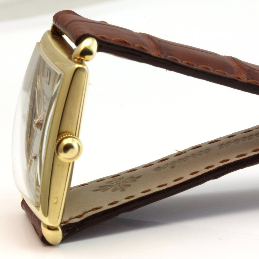 Patek Philippe 1432J Vintage Square Shape Art Deco Unisex Watch With Tear Drop Lugs Circa 1944