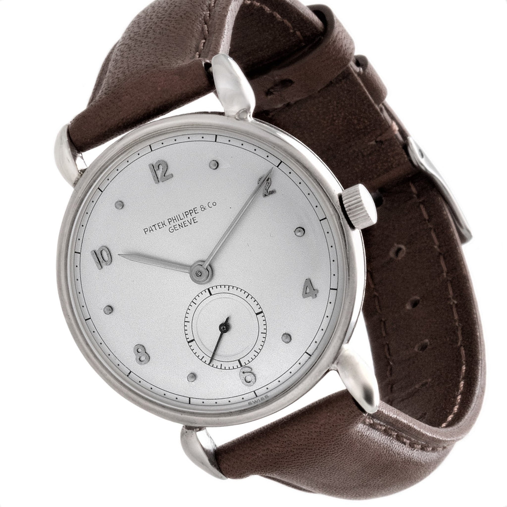 Patek Philippe 1473A Vintage Stainless Steel Calatrava Watch Tear Drop Lugs, Circa 1941