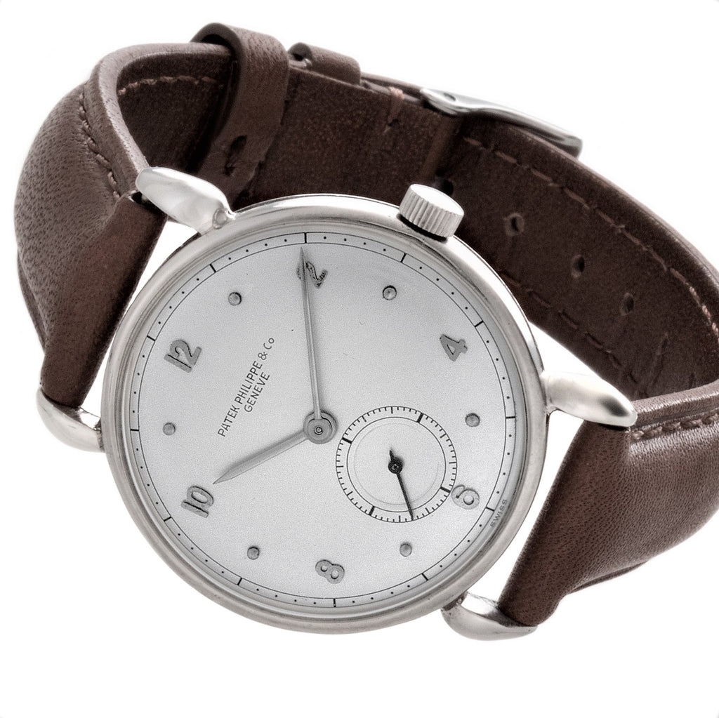 Patek Philippe 1473A Vintage Stainless Steel Calatrava Watch Tear Drop Lugs, Circa 1941