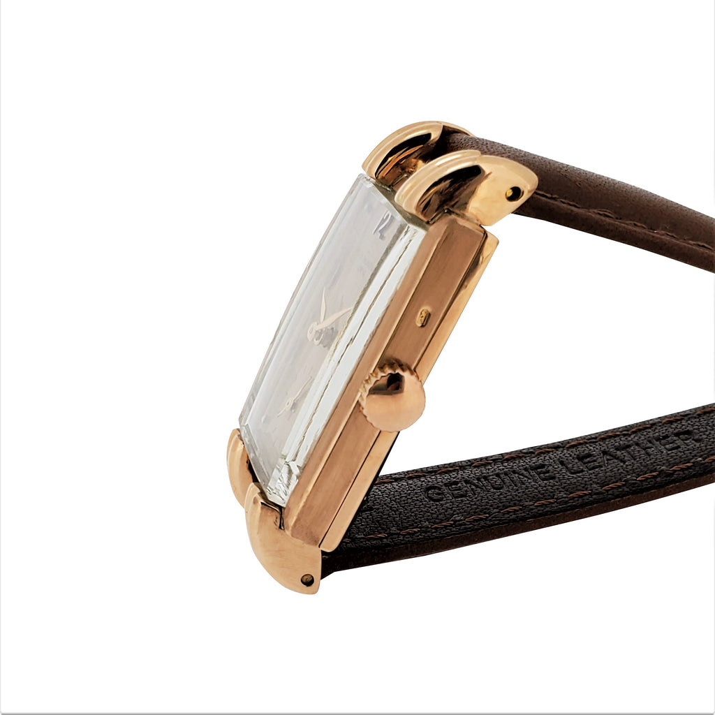 Patek Philippe 1480R Massive Polished Rose gold rectangular watch, Circa 1942-1944