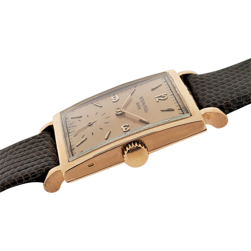 Patek Philippe 1564R Large Rectangular Pink On Pink Watch circa 1944