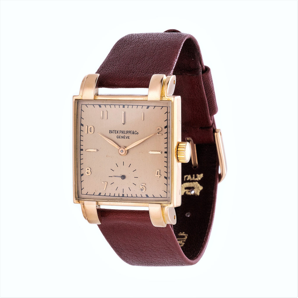 Patek Philippe 1566R Vintage Square Rose Gold Unisex Watch Circa 1947