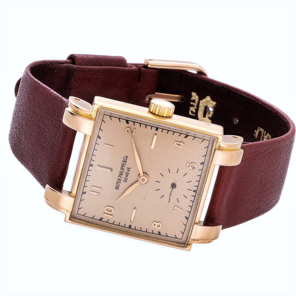 Patek Philippe 1566R Vintage Square Rose Gold Unisex Watch Circa 1947