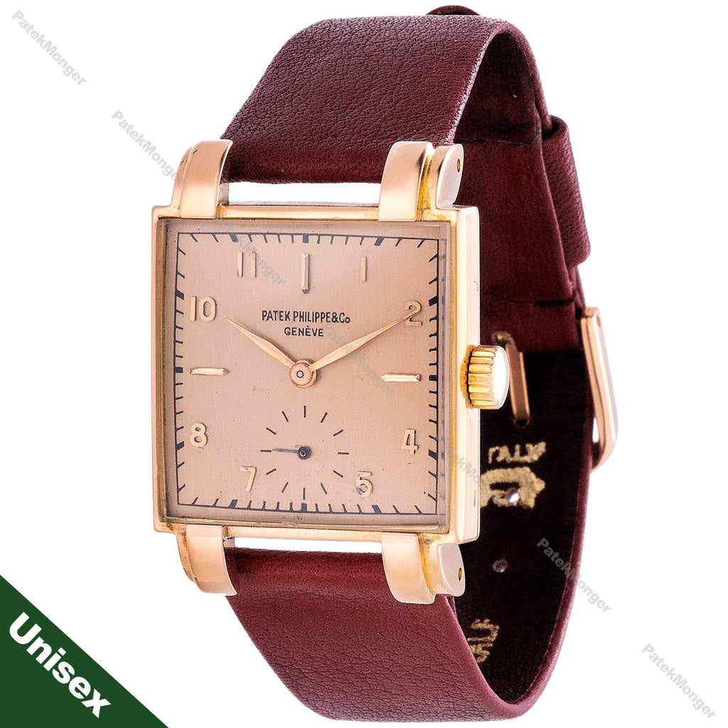 Patek Philippe 1566R Vintage Square Rose Gold Unisex Watch Circa 1947