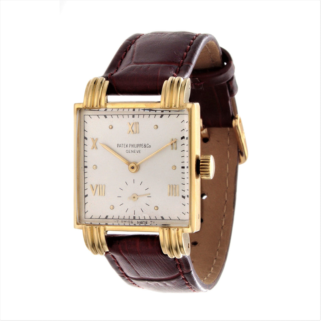 Patek Philippe 1567J Vintage Square Watch with Fluted Lugs, Circa 1943