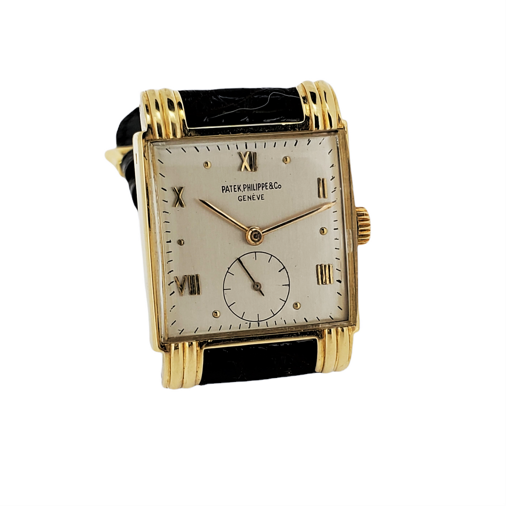 Patek Philippe 1567J Vintage Square Watch with Fluted Lugs, Circa 1943