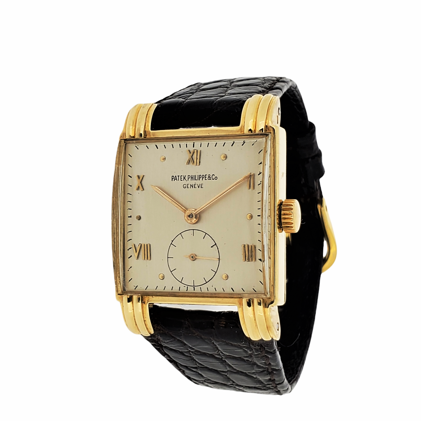 Patek Philippe 1567J Vintage Square Watch with Fluted Lugs Circa