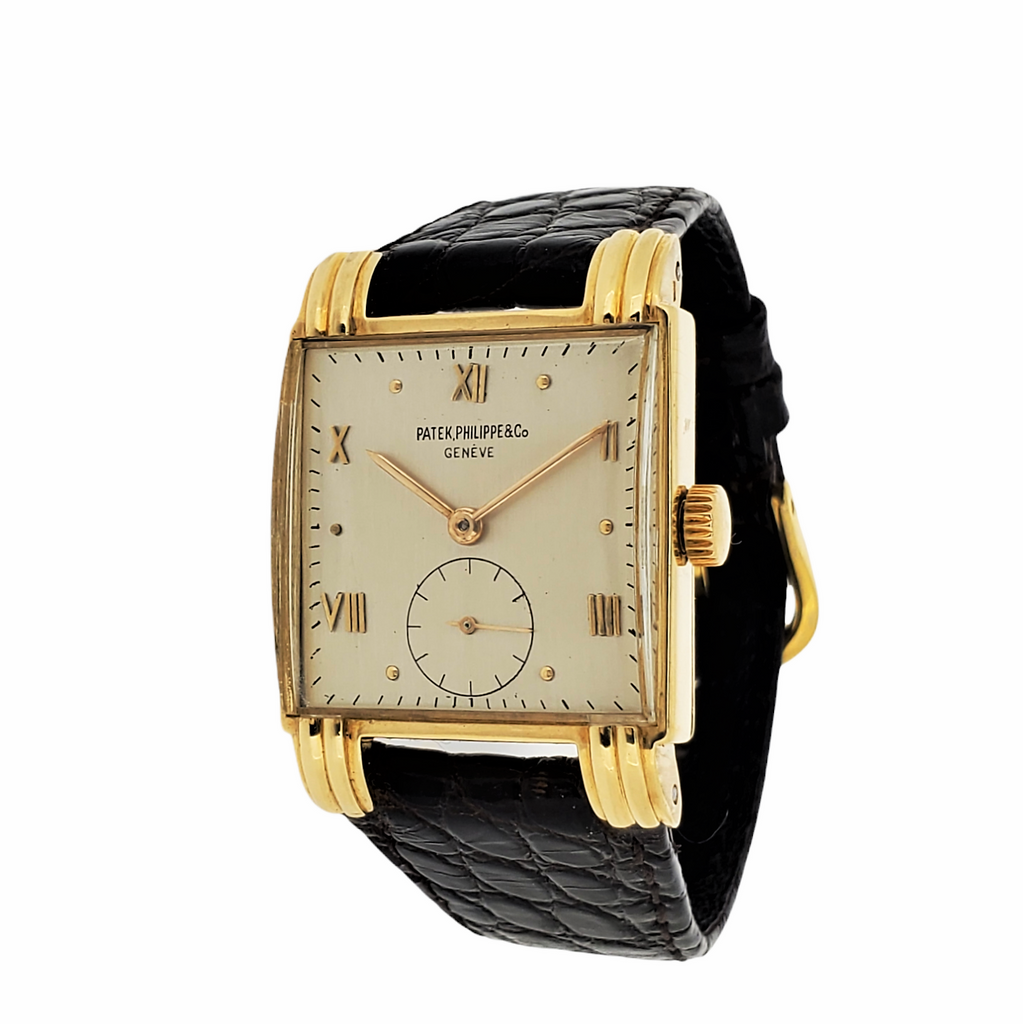 Patek Philippe 1567J Vintage Square Watch with Fluted Lugs, Circa 1943