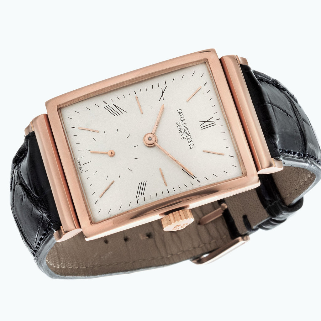 Patek Philippe 1577R Vintage Rectangular Rose gold Watch Circa 1949