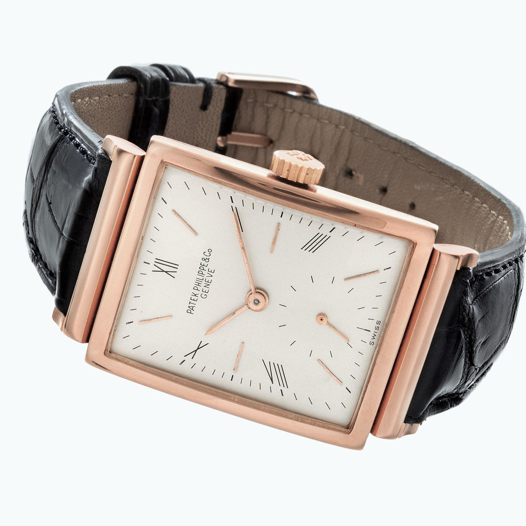 Patek Philippe 1577R Vintage Rectangular Rose gold Watch Circa 1949