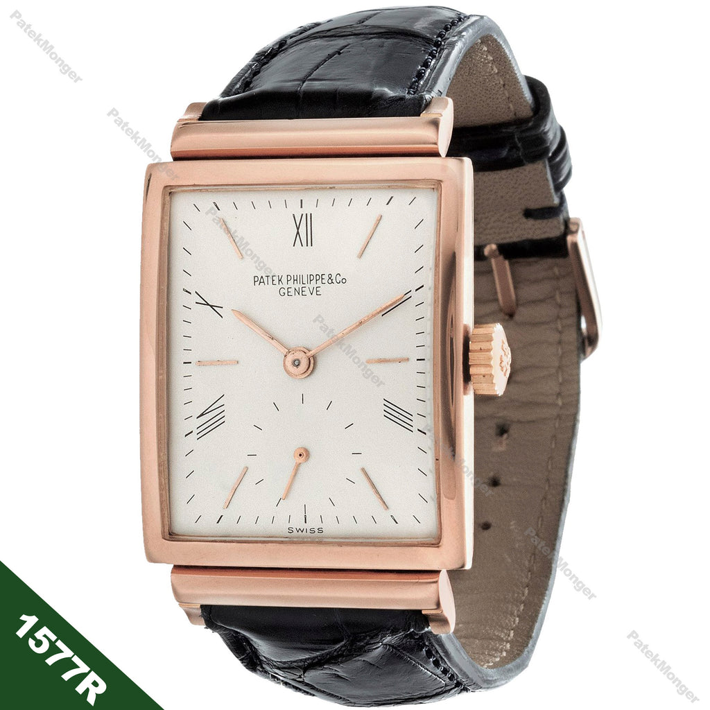 Patek Philippe 1577R Vintage Rectangular Rose gold Watch Circa 1949