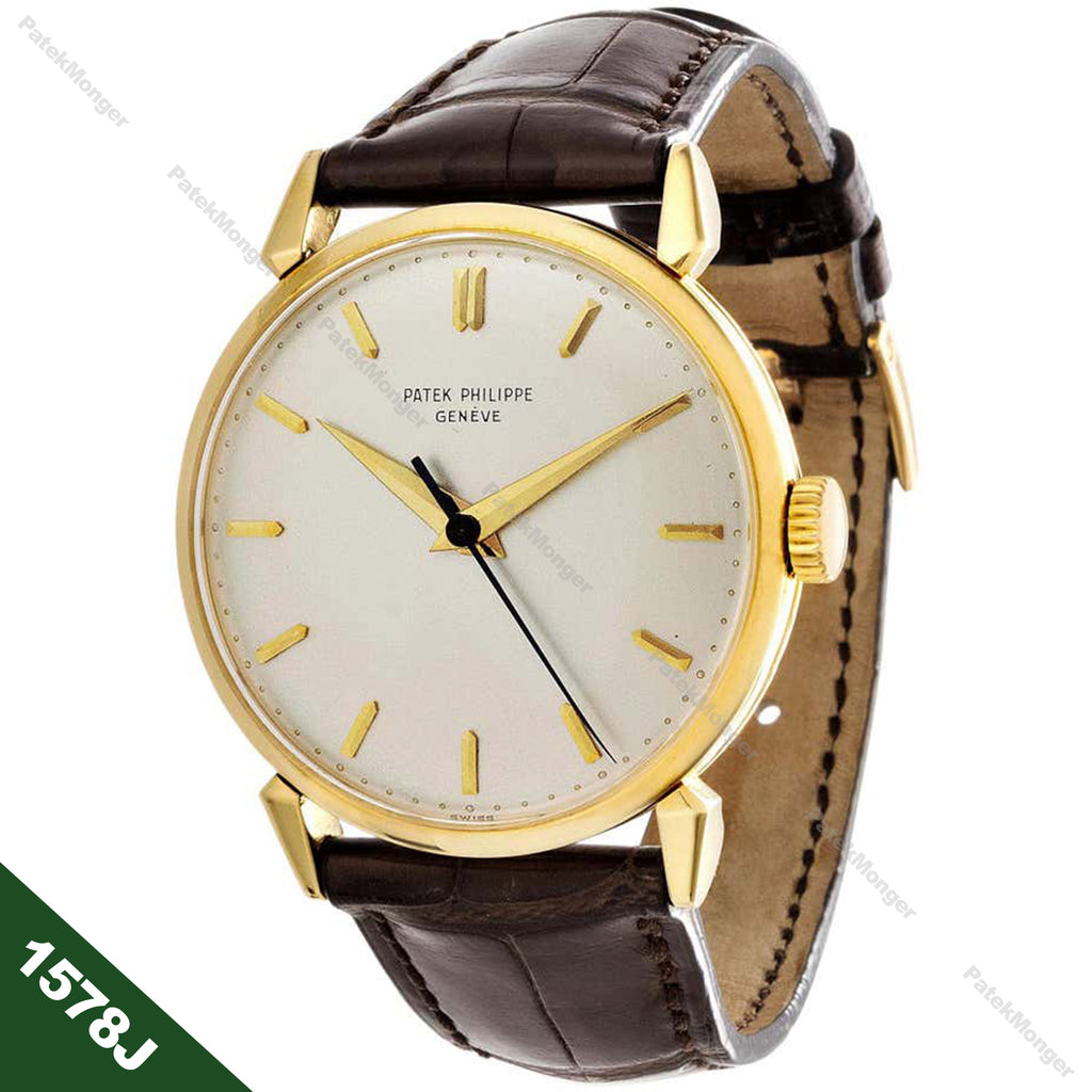 Patek Philippe 1578J Vintage Calatrava Watch with "spider Lugs" Circa 1955