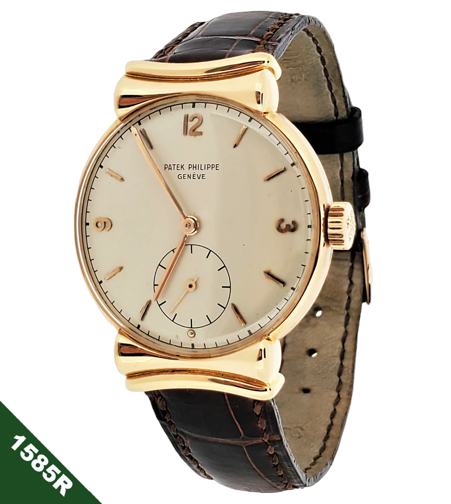 Patek Philippe 1585 Vintage Rose Gold Calatrava Watch with hooded lugs Circa. 1954