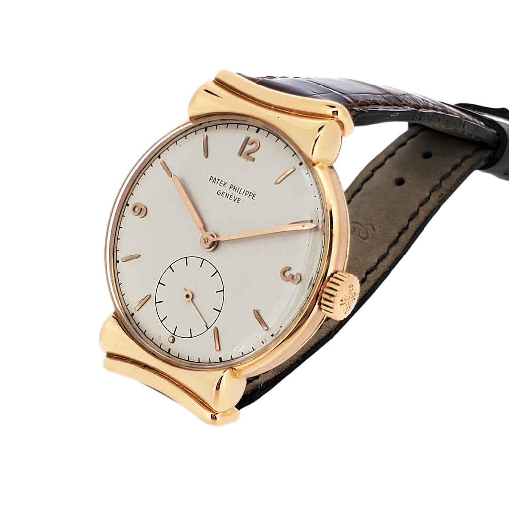 Patek Philippe 1585 Vintage Rose Gold Calatrava Watch with hooded lugs Circa. 1954