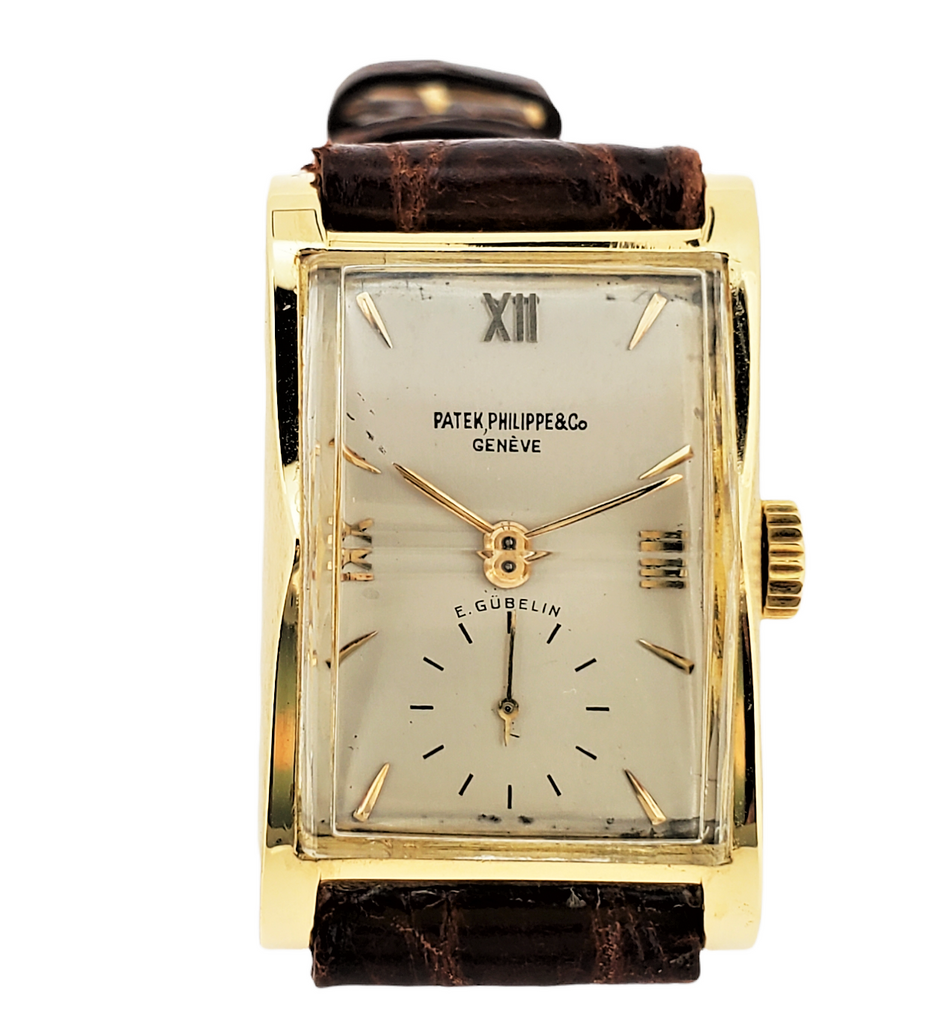 Patek Philippe 1588J; Vintage Architectural Rectangular watch, Circa 1946
