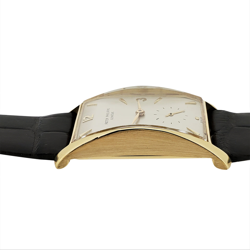 Patek Philippe 1593J Vintage Iconic Design "Hour Glass" Rectangular watch circa 1955