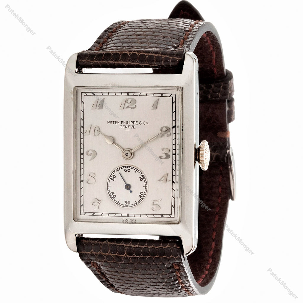Patek Philippe Early Hinged White Gold Art Deco Watch Circa 1926