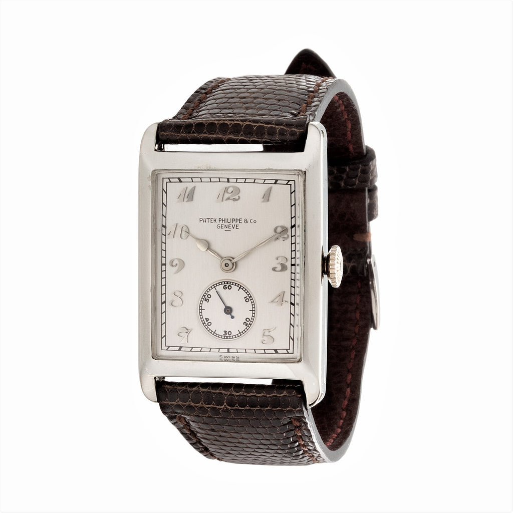 Patek Philippe Early Hinged White Gold Art Deco Watch Circa 1926